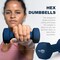 Wecare Fitness Neoprene Coated 10 Lbs Dumbbells for Non-Slip Grip, Set of Two, Blue, 2PK WC-2P-10LB-BL - alternate 6